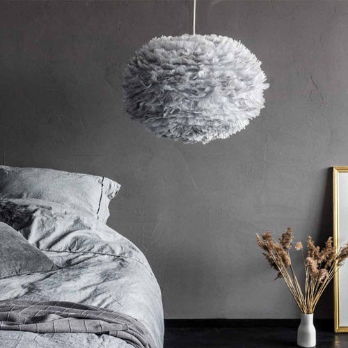 Umage Eos Large hanglamp light grey - met koordset zwart - Ø 65 cm - vtwonen shop