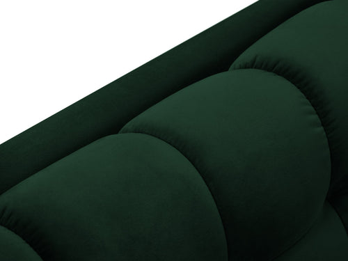 Cosmopolitan Design linker hoekbank Bali 5-zits, flueel, flessengroen - 185x293x75cm