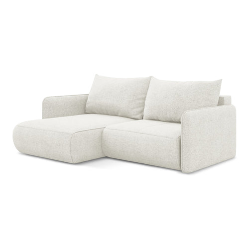 LaMiaSofa hoekbank links Palermo - chenille stof - wit - 207x148x86