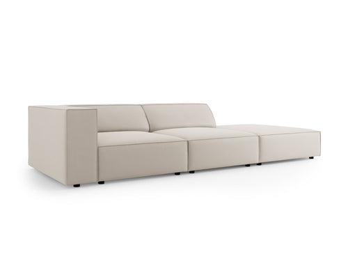 Cosmopolitan Design Rechte bank Arendal 4-zits, flueel, ecru - 102x262x70cm