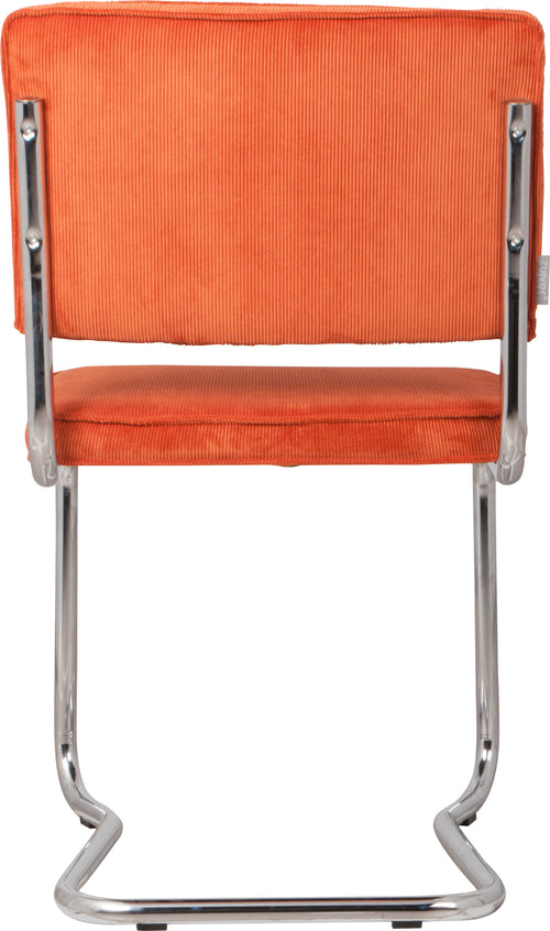 Zuiver Ridge Rib Kink Stoel Oranje - Set van 2 - vtwonen shop