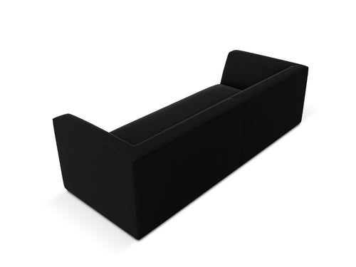 Micadoni - Bank "Ruby" 3 zitplaatsen, flueel, zwart - 93x232x69cm
