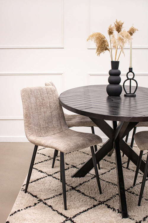 Kick eetkamerstoel Sem - Taupe - vtwonen shop