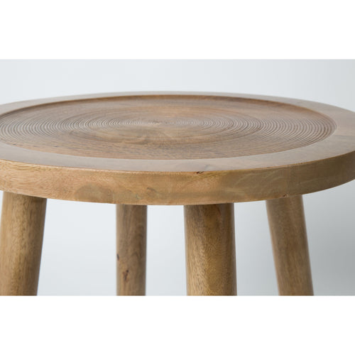 Zuiver Dendron Bijzettafel Rond 43 cm Mangohout - Bruin - vtwonen shop