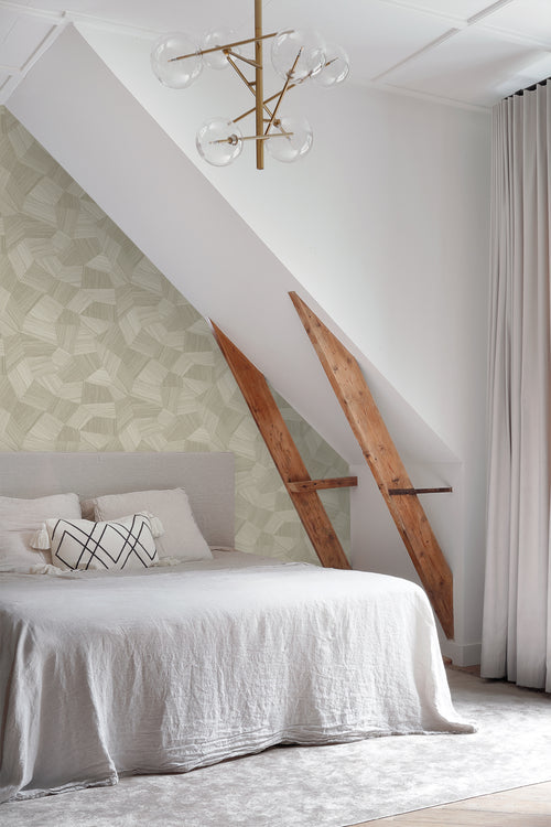 Origin Wallcoverings eco-texture vliesbehang grafisch 3D motief zand beige - 0.53 x 10.05 m - 347819 - vtwonen shop