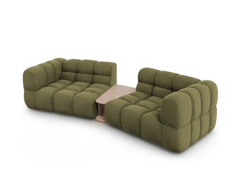 Cosmopolitan Design Modulaire bank Sky 2-zits, flueel, lichtgroen - 148x280x70cm