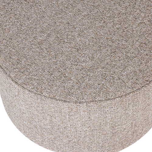 WOOOD poef laag Sara - Geweven Stof - Naturel Melange - 36xØ60cm