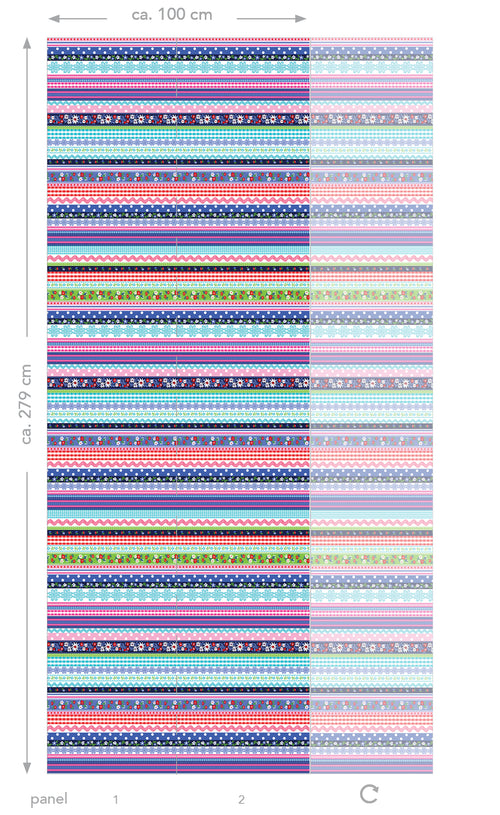 ESTAhome fotobehang strikjes meerkleurig - 100 x 279 cm - 158107 - vtwonen shop