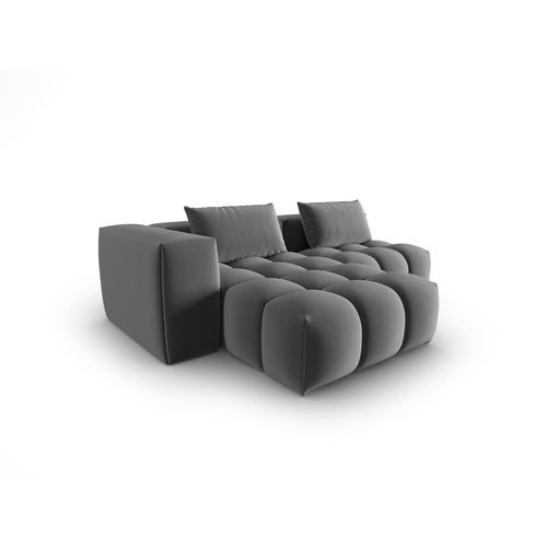 Cosmopolitan Design - Modulaire hoekbank links Verona 3-zits, flueel warm grijs - 145x205x70cm