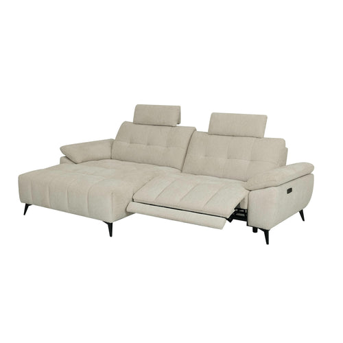 Furnhouse chaise longue bank links Colorado - Crème wit - Stof - 156x268x107