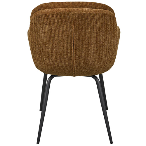 WOOOD eetkamerstoelen Runa - Polyester - Caramel Bruin/Geel -Set van 2 - vtwonen shop