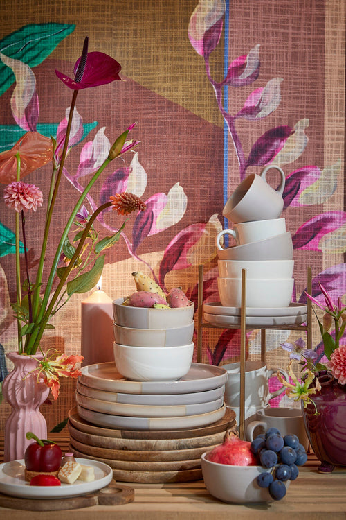 Mica Decorations Ozzu Serviesset 4 Persoons - Steengoed - Off-white