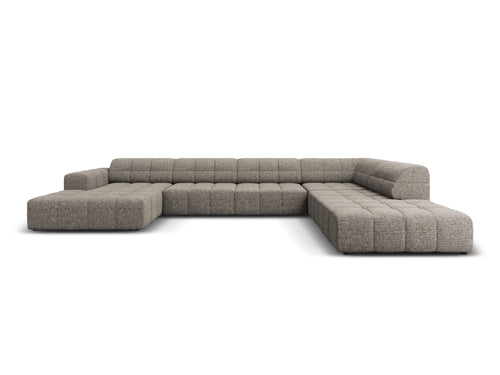 Cosmopolitan Design Panoramische hoekbank rechts Chicago 7-zits, chenille grijs - 263x375x78cm