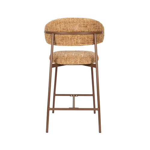 Housecraft Living Claes Barkrukken rugleuning 65 cm Gemêleerd Okergeel - Set van 2