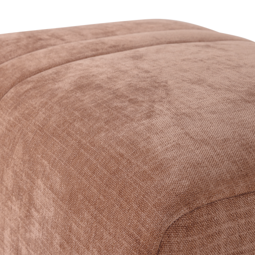 WOOOD hocker Omaire - Chenille - Lichtroze