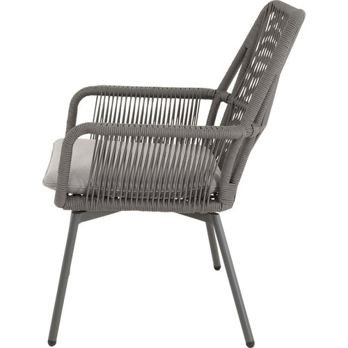 Lesli Living bistrostoel Silas - grijs - 64x69x92cm - set van 4