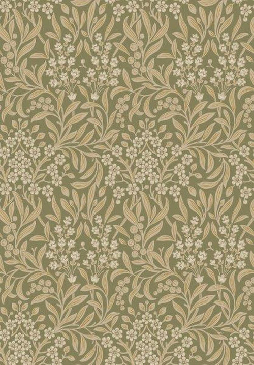 Borastapeter behang bloemen olijfgroen - 53 cm x 10.05 m - 660023 - vtwonen shop