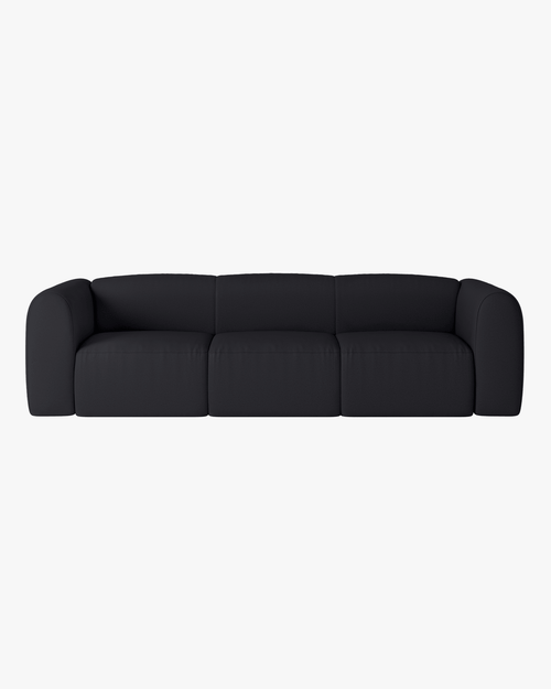 noo.ma Flom 3-zits slaapbank - Graphite Black, 140x200 bedfunctie