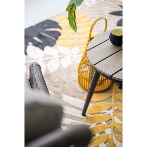 Garden Impressions loungestoel Bosh zand draaibaar incl. voetenbank