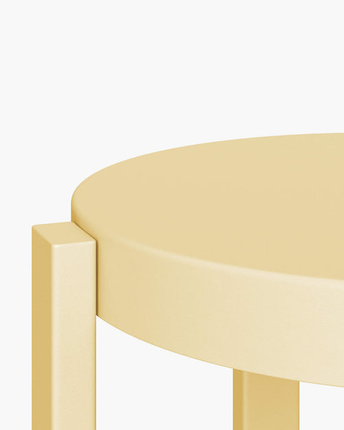 noo.ma Doon metalen barkruk 65 cm, Butter Yellow