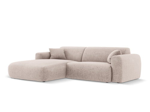 Cosmopolitan Design linker hoekbank Nolio 4-zits, chenille, beige - 170x235x72cm