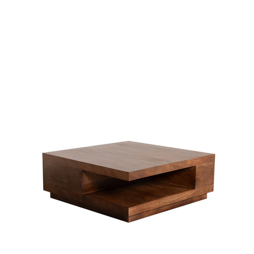 LABEL51 Salontafel Square - Naturel Mangohout - 80x80x30cm - vtwonen shop