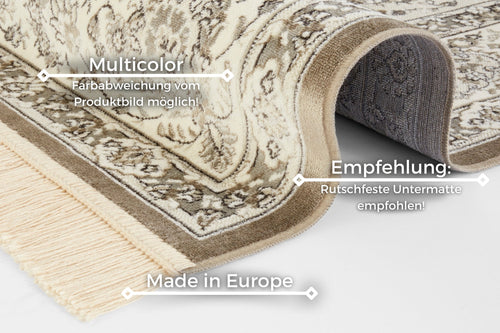 Oriental Velvet Carpet with Fringes Antik Nain 195x300 cm