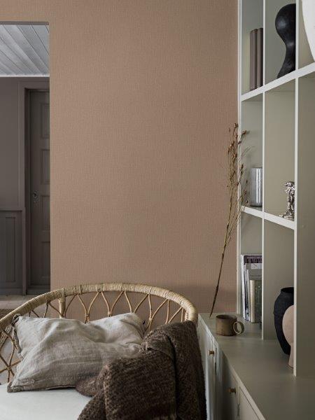 Borastapeter behang effen terracotta - 53 cm x 10.05 m - 660463 - vtwonen shop