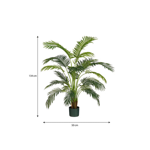 Mica Decorations Areca Palm Kunstplant in Pot - H134 x Ø50 cm - Groen