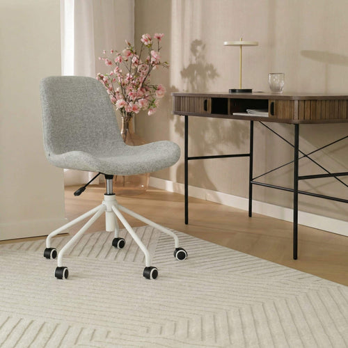 Nolon Nout-Fé Bureaustoel Grijs Melange - Wit Onderstel
