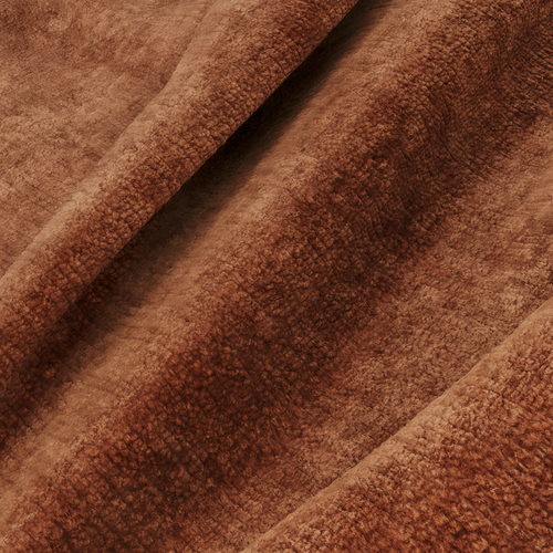 Sia Home - Fauteuil VINTY - Fluweel met structuur - Terracotta - 67.5cm