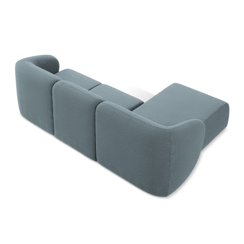 LaMiaSofa hoekbank links Cervo - bouclé - jeans - 248x166x102