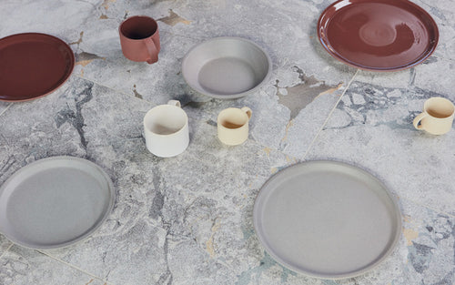 OYOY Bord - Set van 2 Yuka - terracotta - vtwonen shop