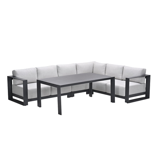 Levanto hoek loungeset - 6 persoons - hoge tafel - aluminium