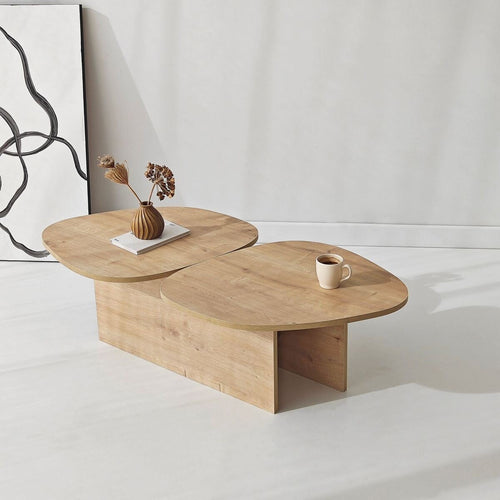 Calicosy - CELESTE Salontafel - Naturel - 125x60x38 cm