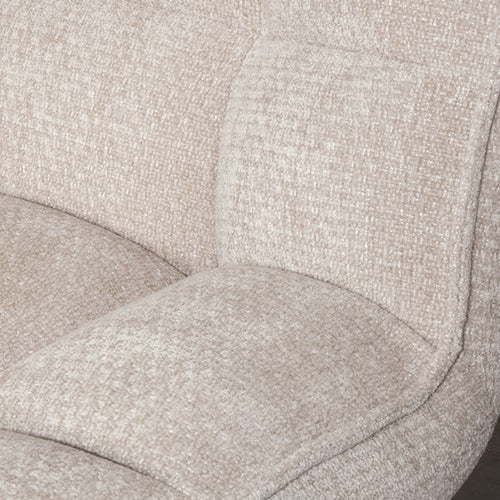 LABEL51 Fauteuil Vince - Naturel Stof - Draaibaar