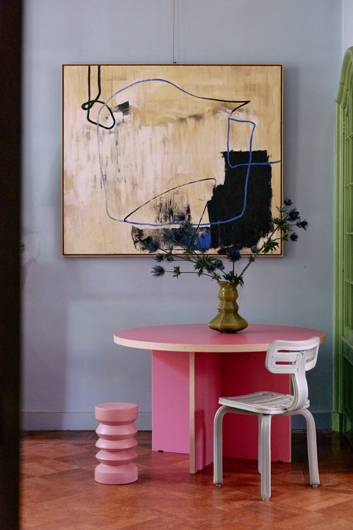 HKLIVING dinertafel rond – raspberry –  130cm