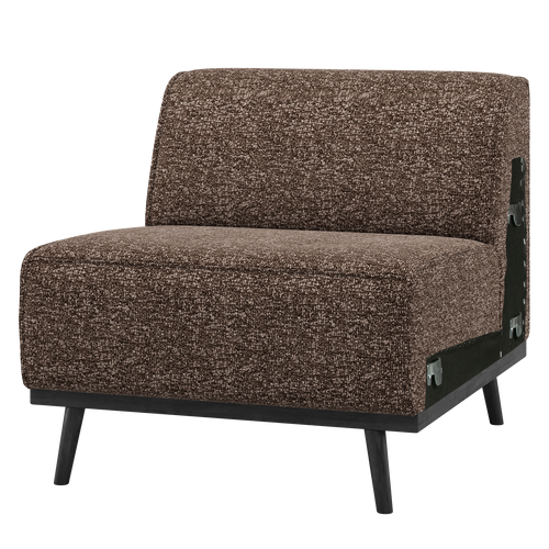 WOOOD 1-zits element bank Statement - Polyester - Bruin - 77x79x93 - vtwonen shop