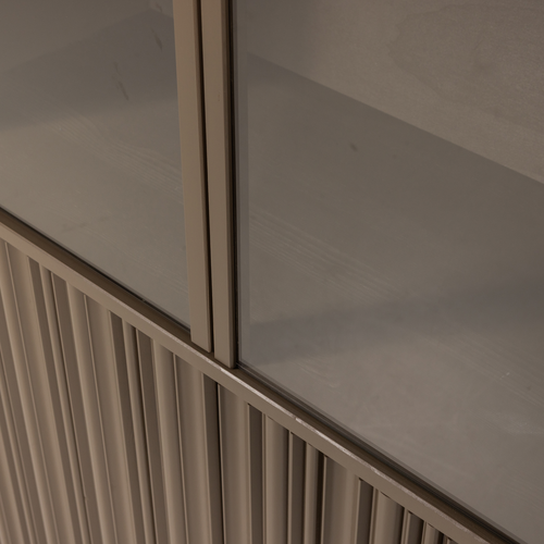 WOOOD lage vitrinekast Nova - Grenen - Truffel Bruin - 172x102x40