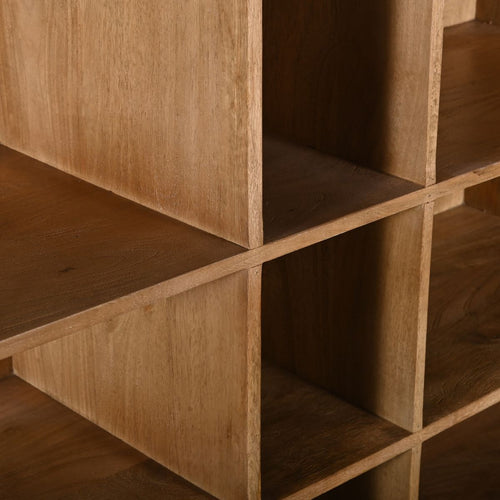 Giga Meubel Wandkast Lumo - Mangohout - Lichtbruin - 140x38x200cm - vtwonen shop