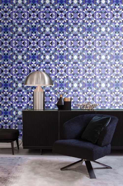 Origin Wallcoverings behang kubisme paars - 53 cm x 10,05 m - 346910 - vtwonen shop