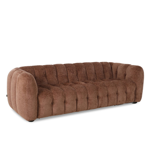 DÉJA Living 3-zits Bank Cillán - Cognac Stof - 250x104x77cm