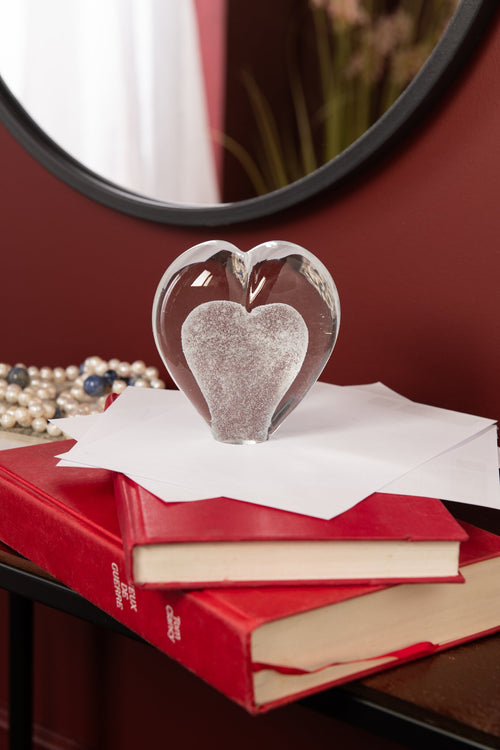 J-Line presse-papier Hart - glas - wit - small