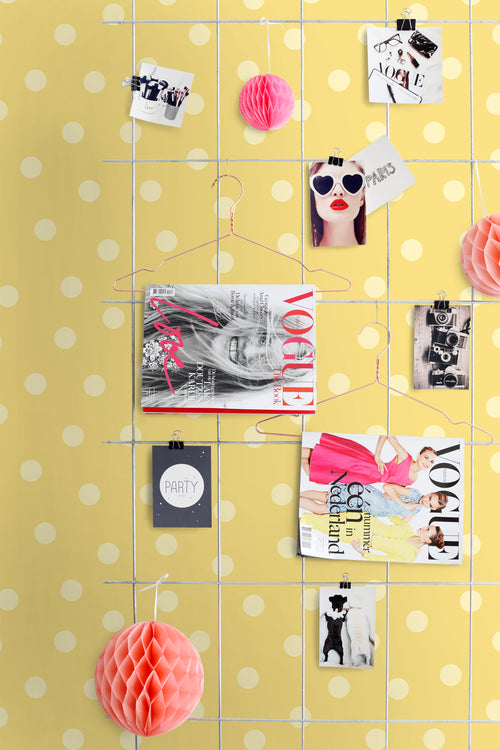 ESTAhome behang stippen geel - 50 x 900 cm - 131578 - vtwonen shop