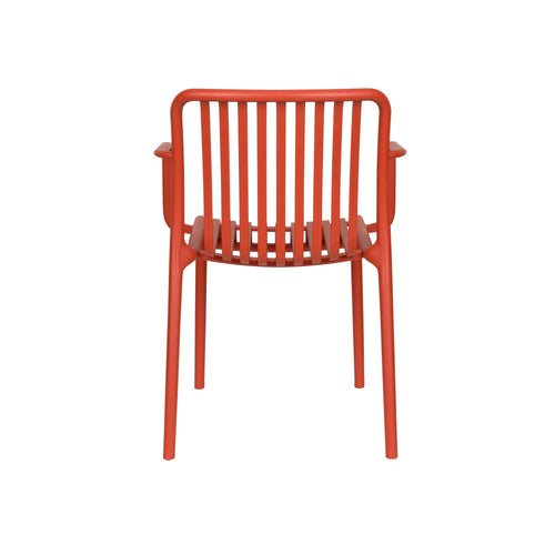 Housecraft Living Mante Tuinstoelen Armleuning Kunststof Terra/ Rood - Set van 4 - vtwonen shop