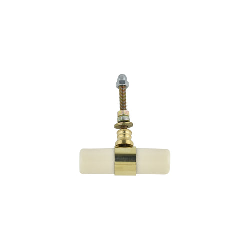 Deurknopje off white messing