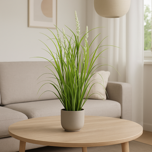Flourify kunstplant - Siergras met salie - 48 cm - bundel van 2