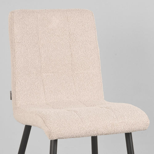 LABEL51 Eetkamerstoel Sam - Naturel - Zithoogte 46cm - Set van 2