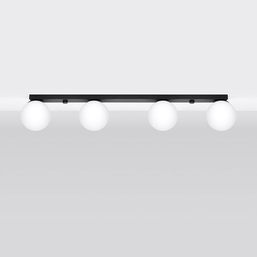 Sollux Lighting Plafondlamp YOLI 4 zwart - 88x12x14,5cm