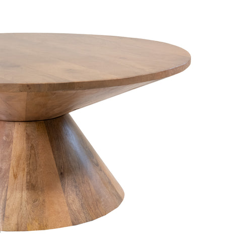 Giga Meubel Salontafel Sep - Rond - Mangohout - 90cm